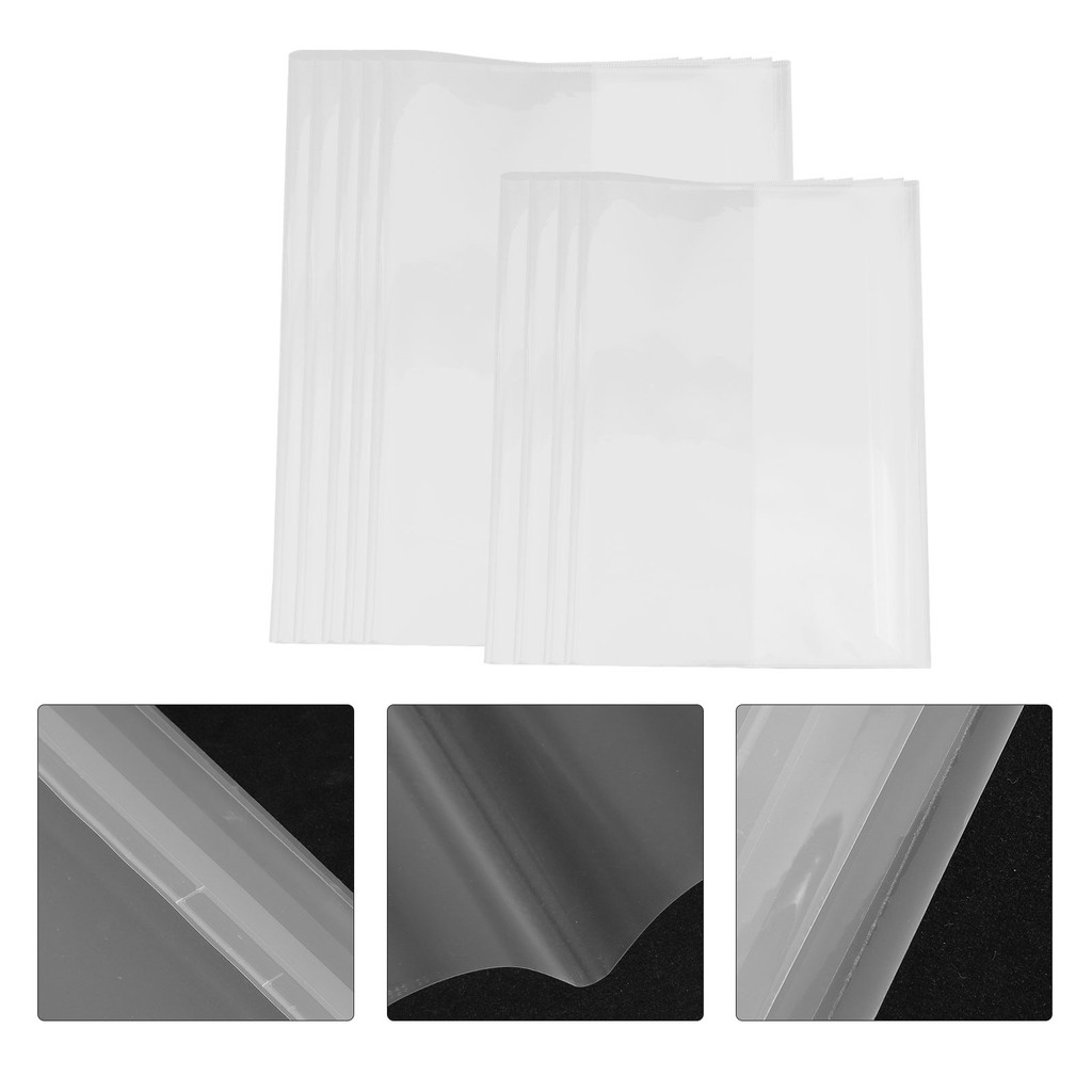

20Pcs Premium Plastic Book Cover Transparent Waterproof Protective Cover For Textbooks Exercise Books Notebooks School Supplies