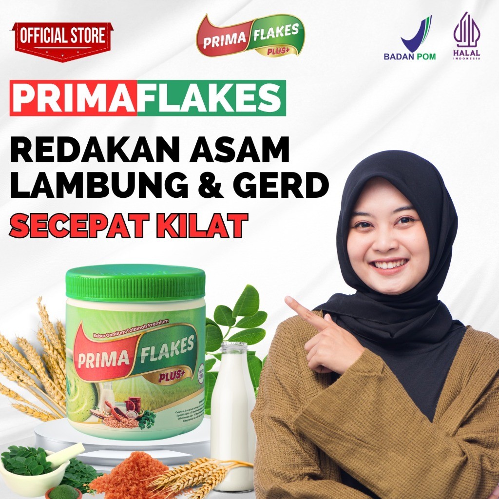 

PRIMAFLAKES BUBUR SEREAL GANDUM TALBINAH BANTU ATASI MAAG ASAM LAMBUNG GERD