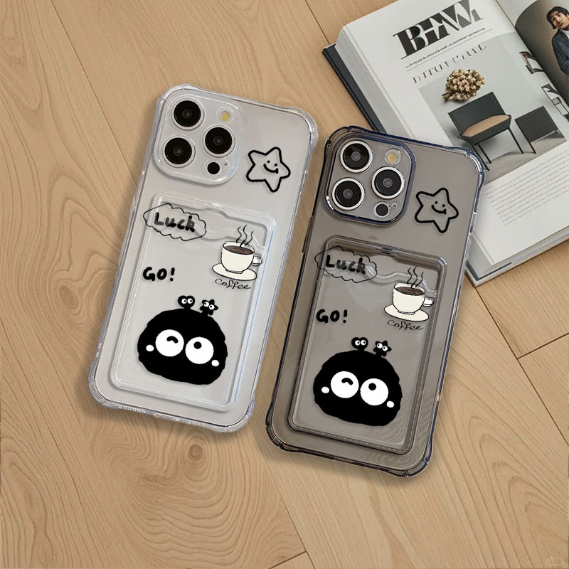 Softcase Slot Card Holder For Samsung Galaxy A10 A10S A20 A30 A30S A50 A50S A51 A71 Imut Bola Bara H