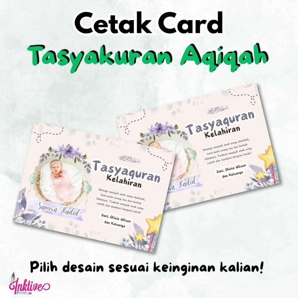 

Stiker Kartu Label Tasyakuran Aqiqah Custom Desain Eksklusif untuk Kelahiran Bayi