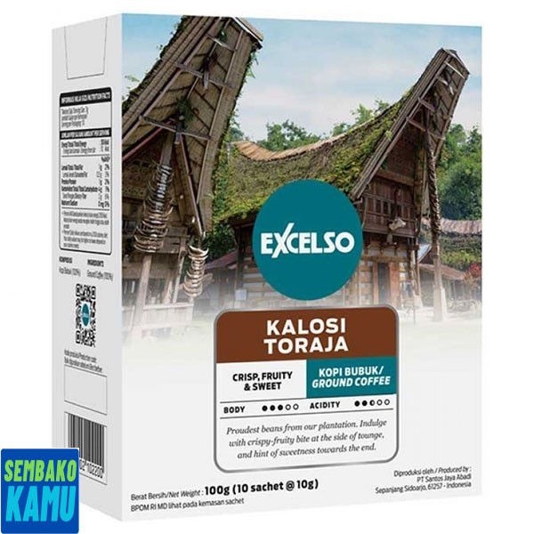 

Excelso Kalosi Toraja 10 pcs x 10 gr - Kopi