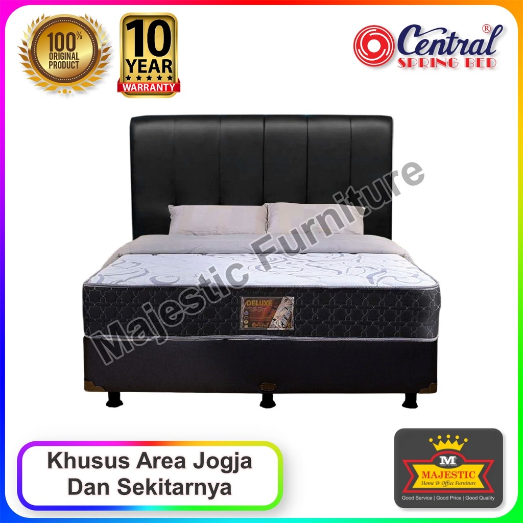 Set Spring Bed Central Deluxe Zest - Oscar X1 - 90/100/120/160/180/200 - Jogja (Tebal 27 cm, Garansi