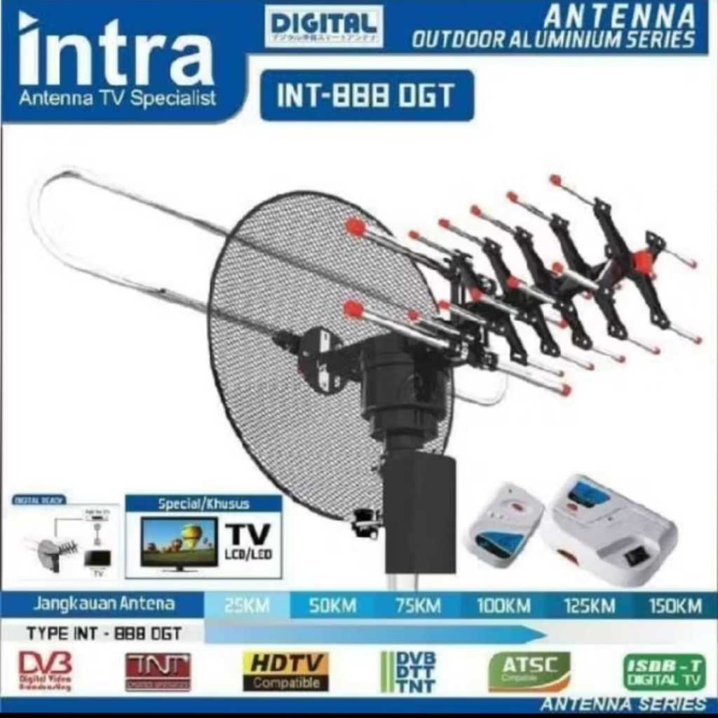 ANTENA TV DIGITAL ANALOG / ANTENA TV REMOTE INTRA / ANTENA TV PUTAR INTRA INT-888DGT