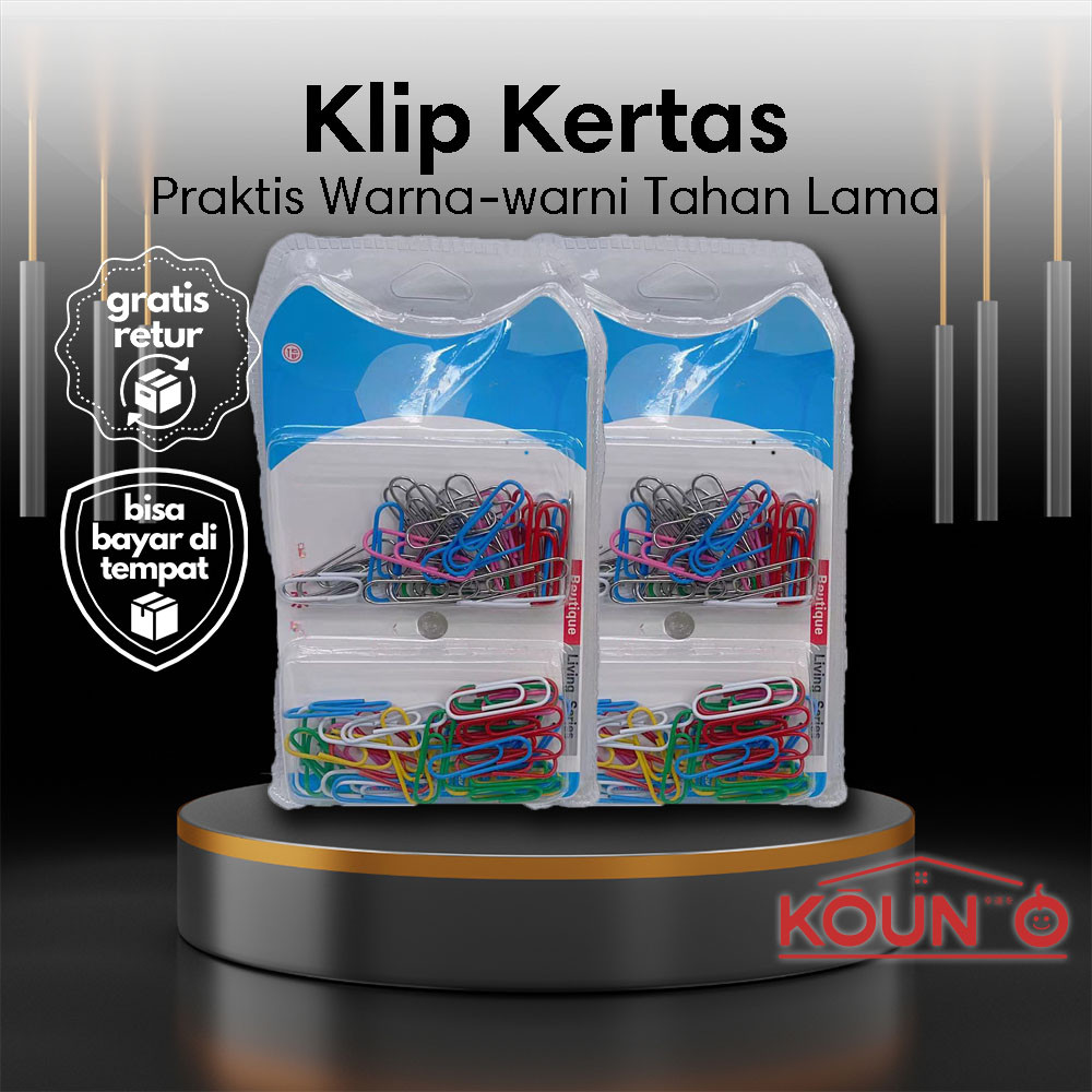 

Klip Kertas Organizer Isi Banyak Stationery Unik Klip Kertas Warna Pelangi Paper Clip Anti Karat Serbaguna