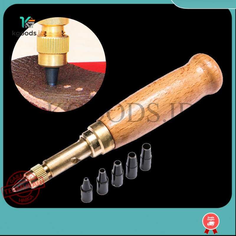 

KGOODS MIUSIE Alat Pembolong Tali Pinggang Hole Punch 6 Tip 1.5-4mm - MU0179