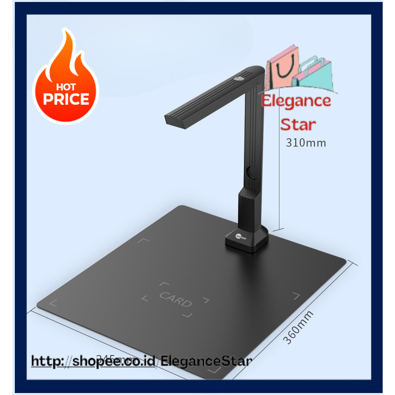 12MP A4 Book Scanner OCR USB Portable Document Camera Scanner