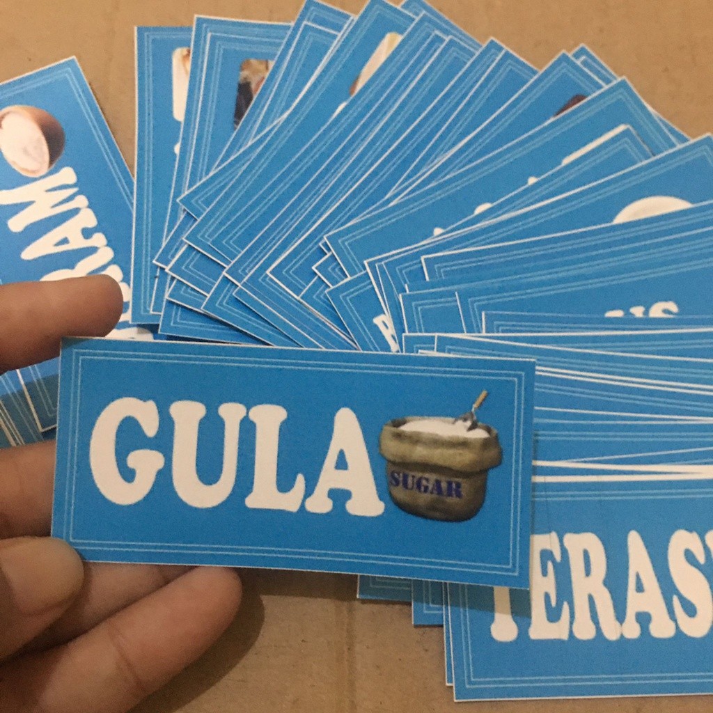 (KODE P9) STIKER BUMBU | LABEL BUMBU | STIKER BUMBU DAPUR | NAMA BUMBU | STIKER WATERPROOF | STIKER 