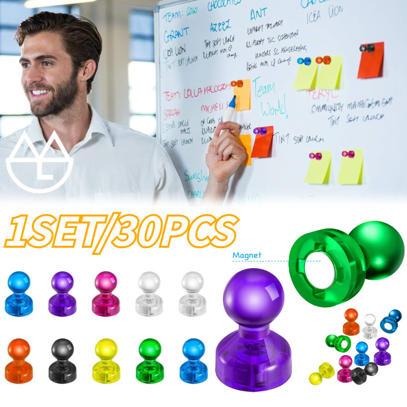 

30PCS Magnet Super Kuat Neodymium Magnet Papan Tulis Magnet Kulkas Lucu Buat Memo Tulis Kantor Pin Note Magnetic