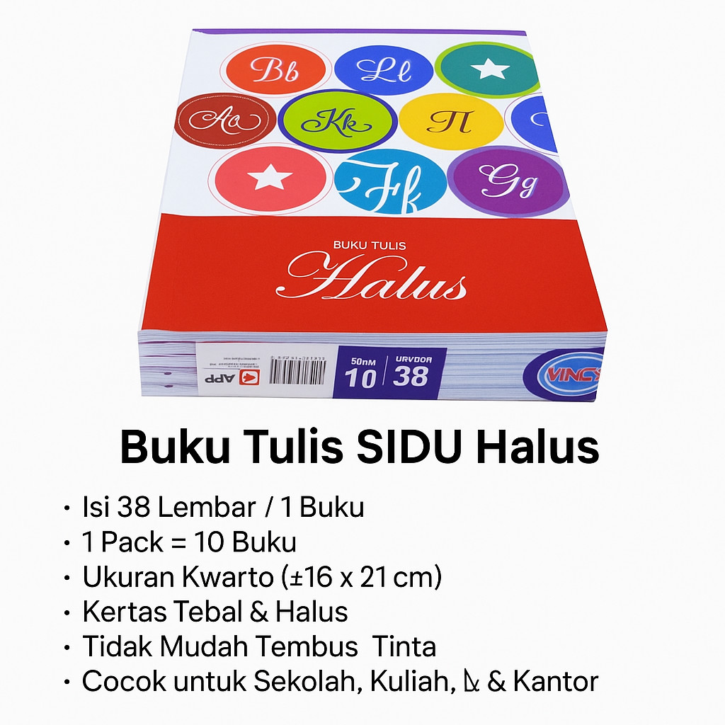 

Buku Tulis 38 Sidu Cetak 3 Halus Ukuran Kwarto