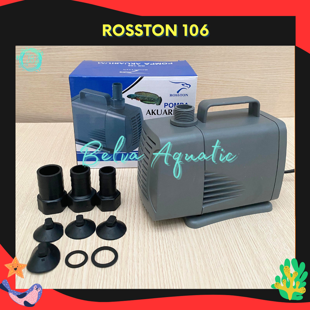 POMPA ROSSTON RS 104 105i 106 Water Pump Pompa Aquarium Kolam Aquascape Hidroponik