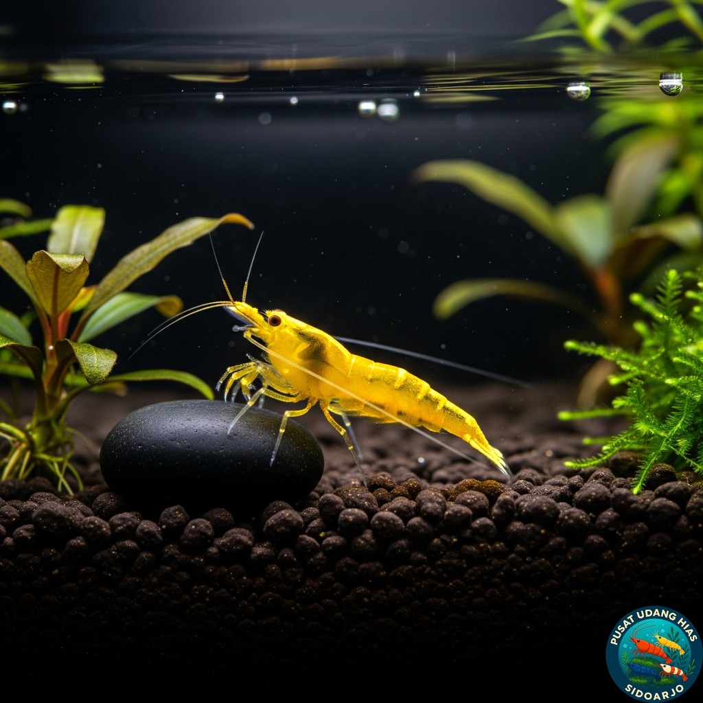Udang Hias Yellow Fire Aquascape-Udang Hias Aquascape-Pembersih Alga Aquascape-Neocaridina Shrimp