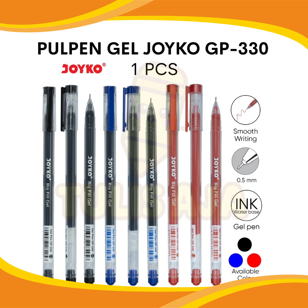 

PULPEN GEL JOYKO GP-330 TINTA HITAM 0.5MM BIG FILL PER PCS