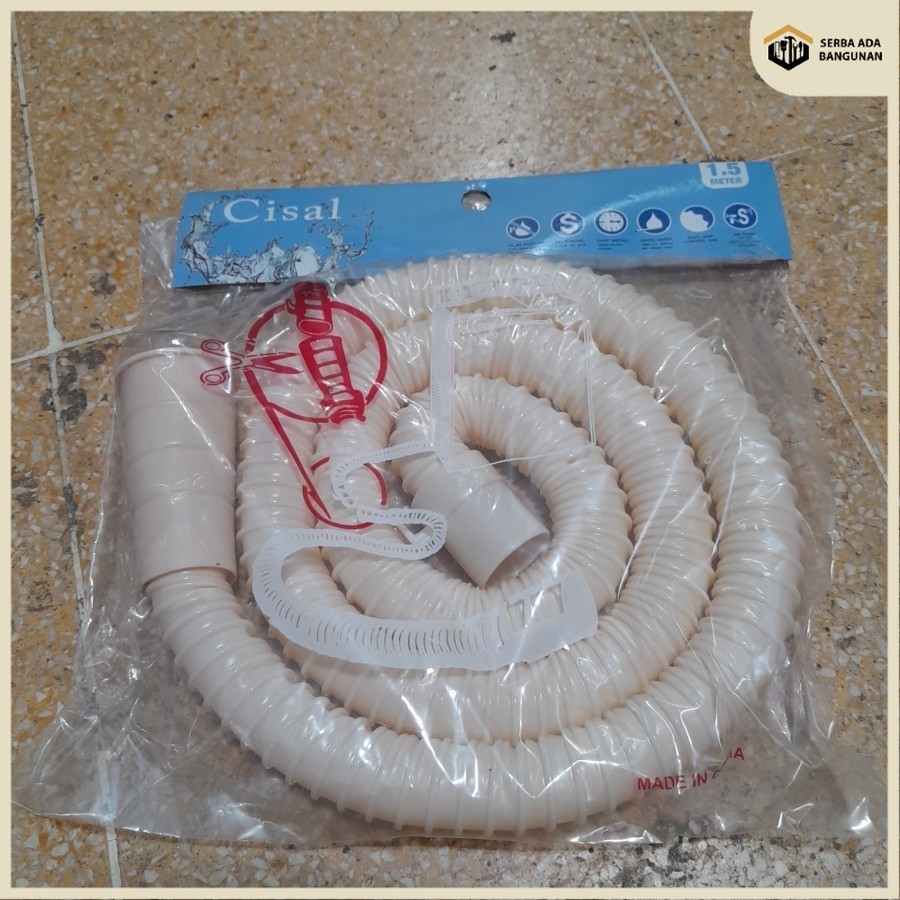 SAB Selang Mesin Cuci 1,5 M panjang 150 CM | Selang Pembuangan Selang Air Mesin Cuci Selang BCP 1,5 