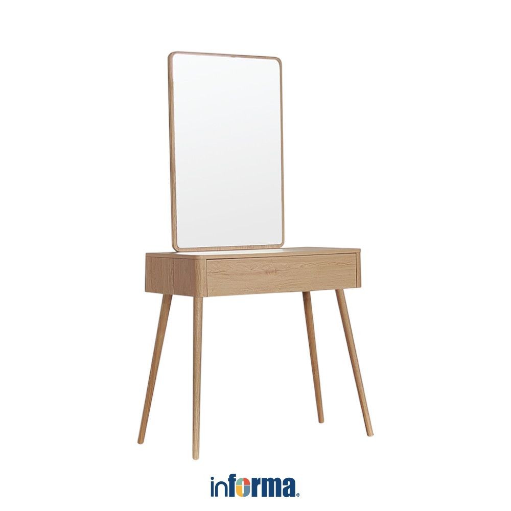 Informa Colton Meja Rias Dengan Cermin Wood - Cokelat Makeup Dresser Vanity Table Furnitur Rumah Mej