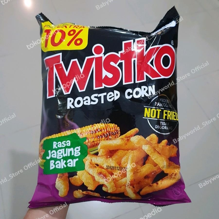 

Twistko Roasted Corn Makanan Ringan Rasa Jagung Bakar 145gr / 30 gr