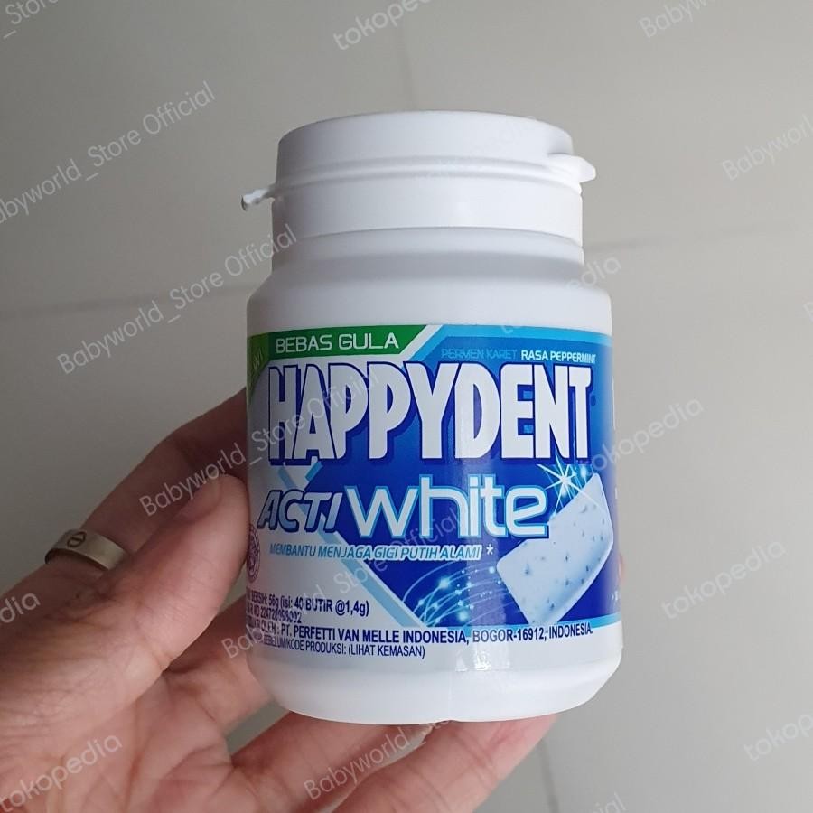 

Happydent Acti White Peppermint Permen Karet Bebas Gula 40 Butir