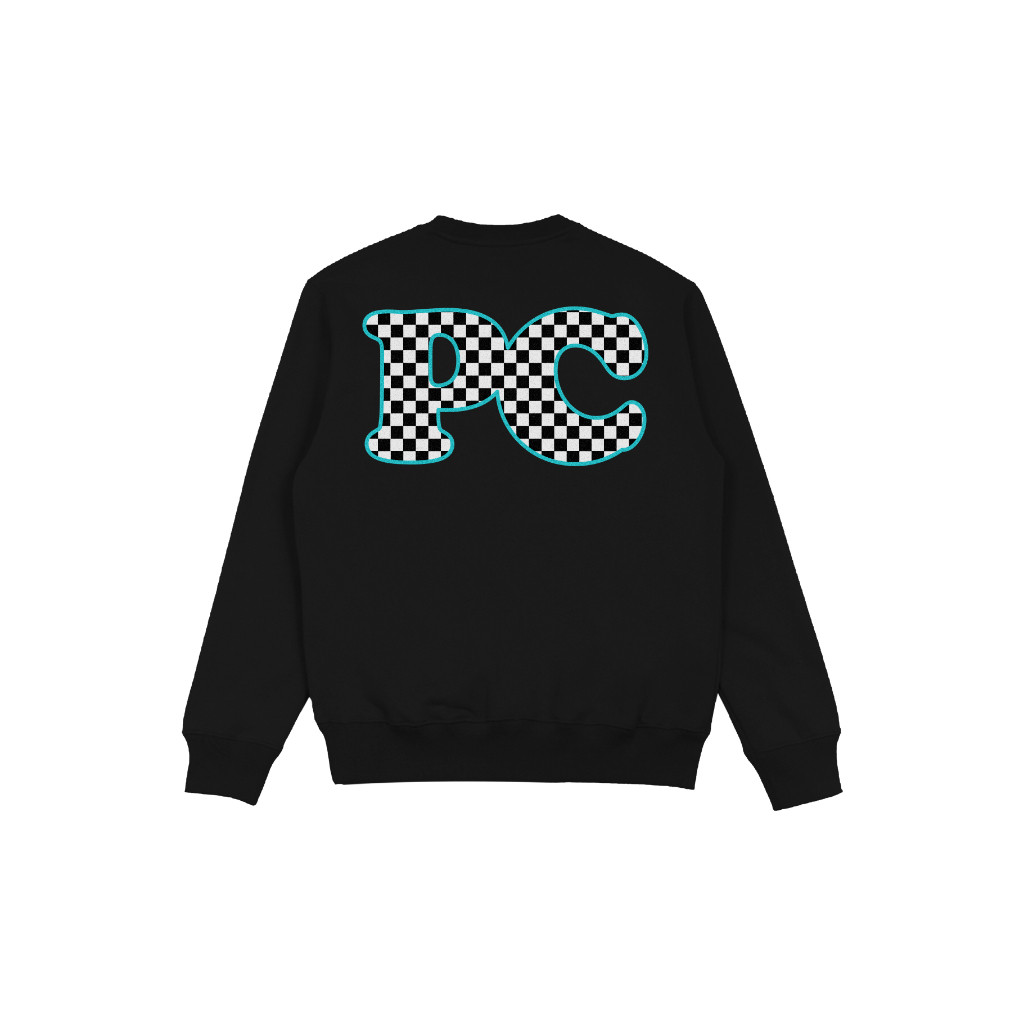 Public Culture - Checkered Sweater - Black
