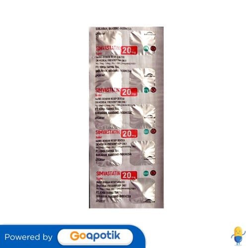 Simvastatin 20 Mg Kimia Farma Strip 10 Tablet
