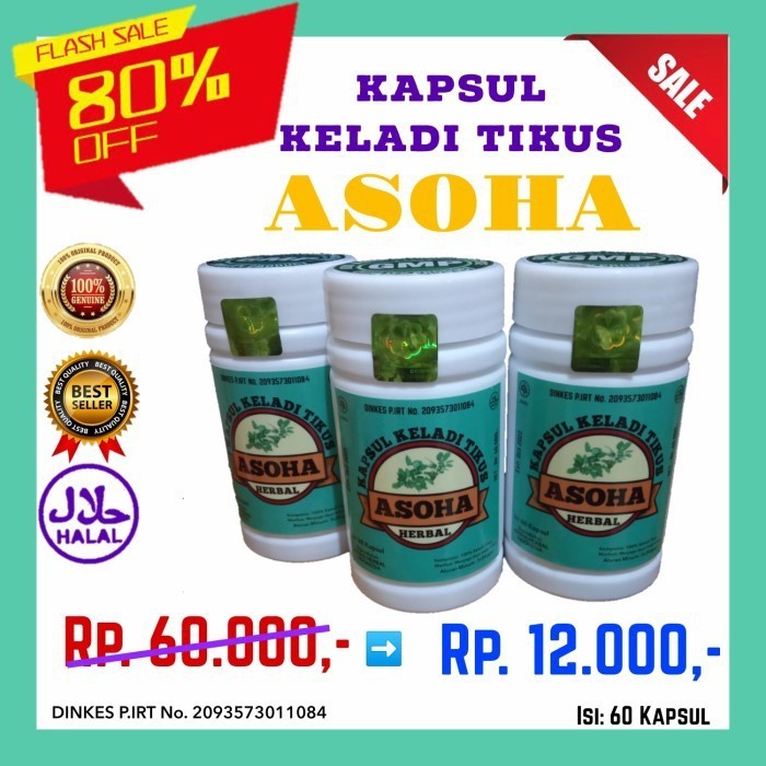 Kapsul Keladi Tikus ASOHA isi 60 ASLI