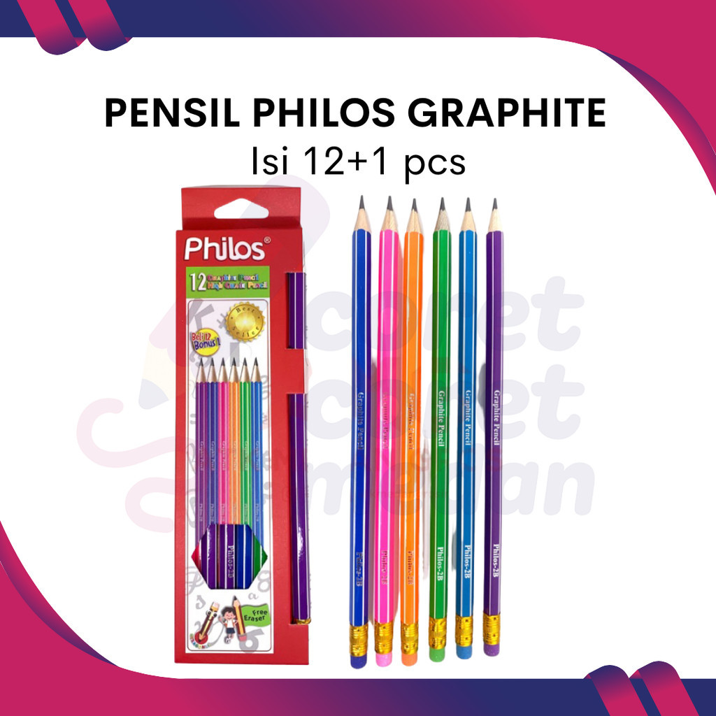 

PENSIL PHILOS GRAPHITE 12PCS BONUS 1PCS!