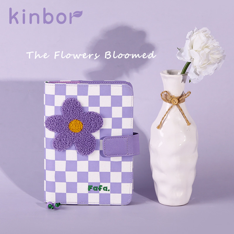 

Kinbor Kawaii Flower A6 Hand Book Self Filling Girl Cute Record Book Notebook Exquisite Diary Todolist Schedule Book Planner