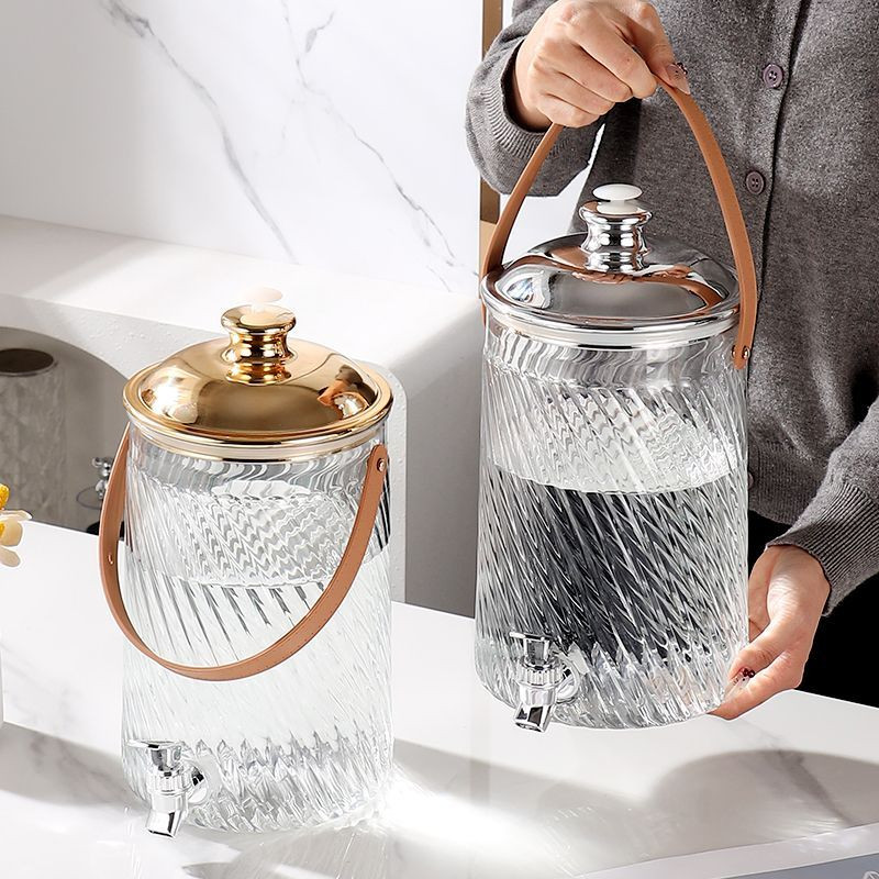 Tempat Air Minum Dispenser Air Akrilik Terasparan Dengan Hendel Mewah Tempat Minuman Kulkas Dispense