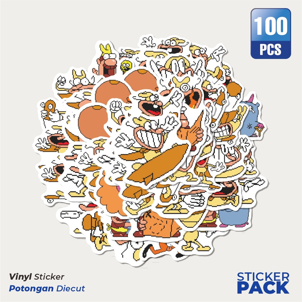 

MURAH 100 PCS Stiker Pizza Tower V4 Waterproof Aesthetic- Untuk Laptop, Motor, dan Helm - Paper Stationery Pack