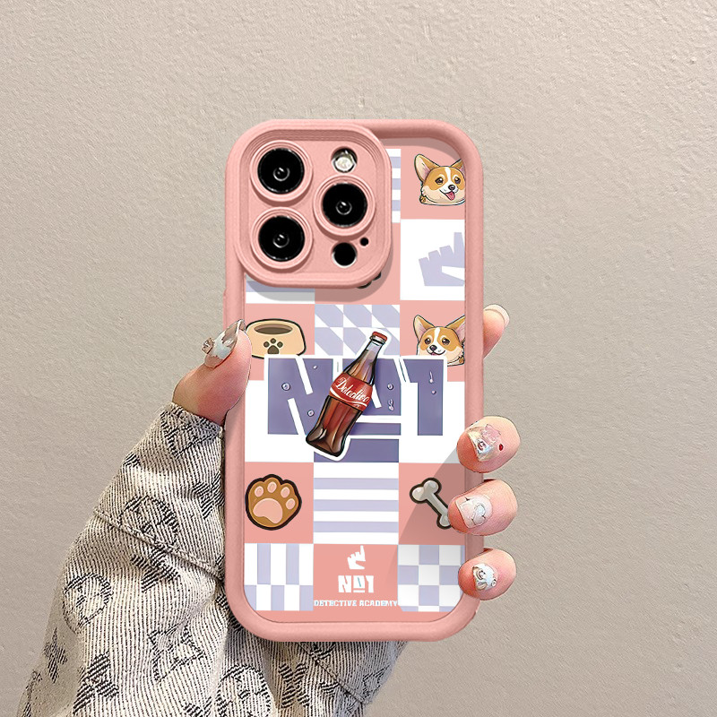Soda bersoda Casing Untuk IPhone 16 11 15 13 14 12 Pro Max 7Plus 8Plus SE 2020 XR X XS Max 16 7 8 6S