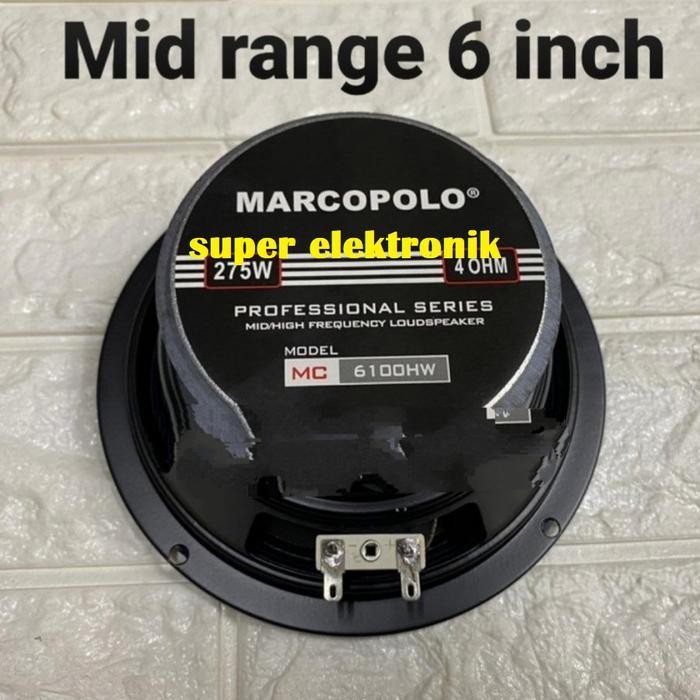SPEAKER MIDRANGE 6 INCH MARCOPOLO 275 WATT 4 OHM LINE ARRAY