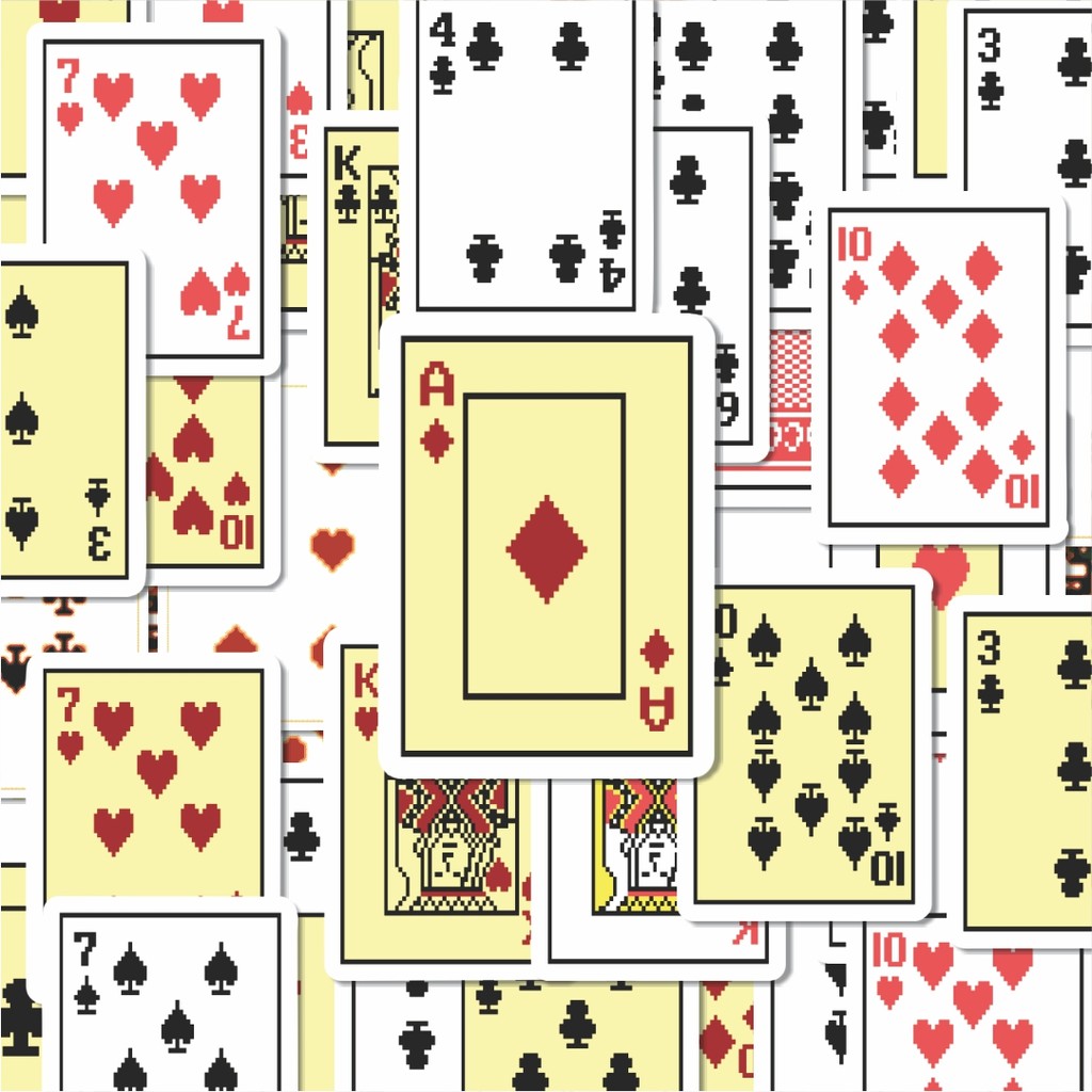 

100PCS Lucu Stiker Kartu Poker V11 Stiker Aesthetic Stiker Anti Air Stikers Berperekat Waterproof sticker decal buat Motor Helm Buku Journal Koper Casing HP Laptop Botol Minum Hadiah anak