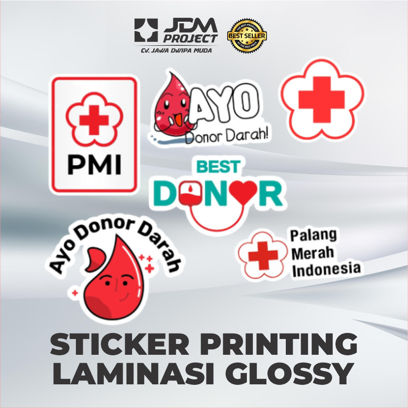 

JDM Project - Stiker PMI Palang Merah Indonesia Sticker Blood Donor Darah PMR Bahan Vinyl Anti Air