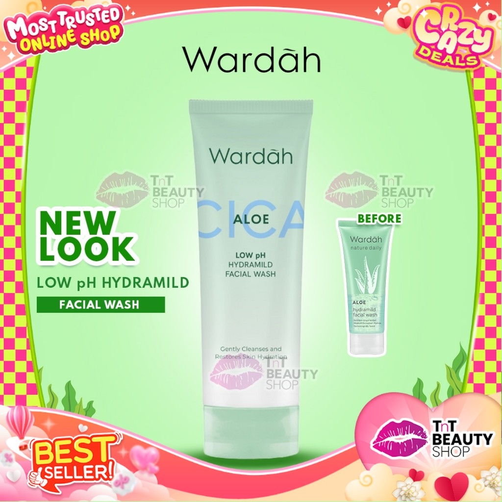 Wardah Nature Daily Aloe Hydramild Facial Wash | Tnt Beauty Shop