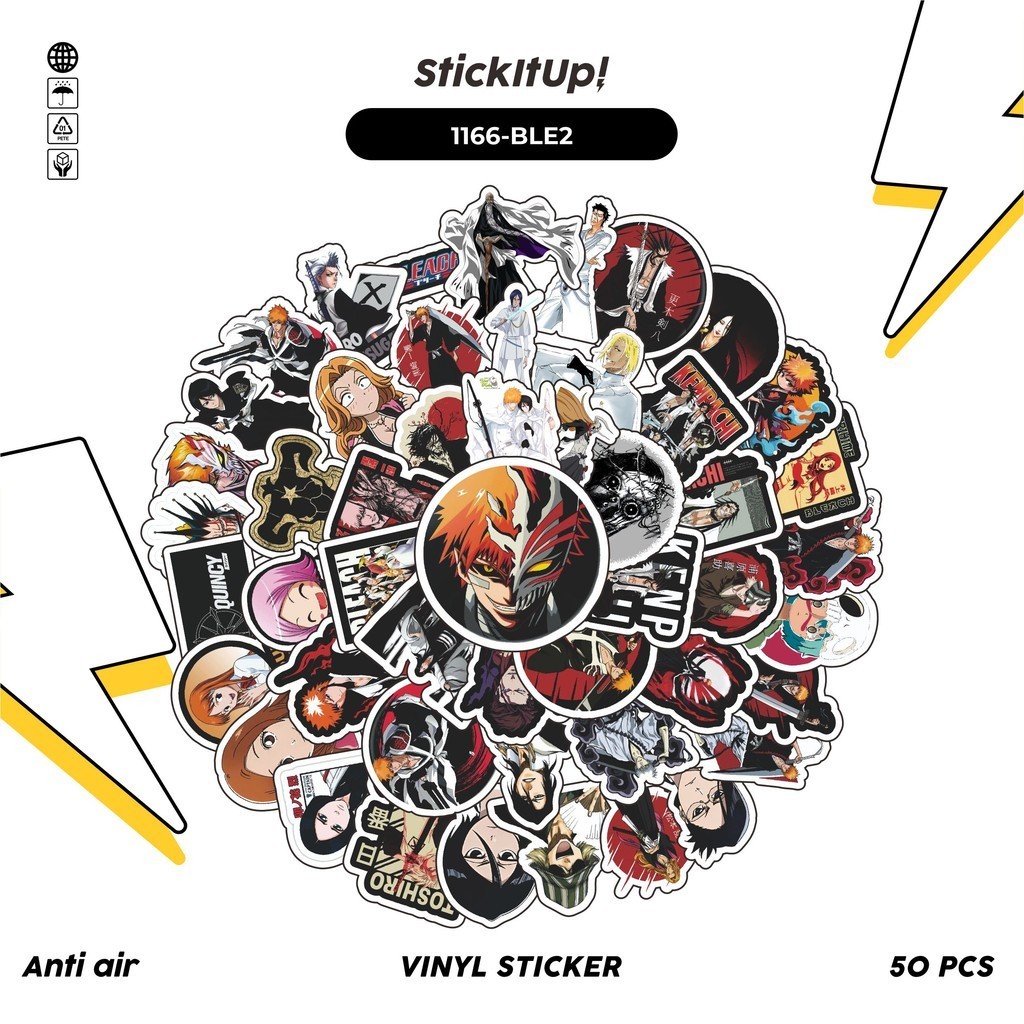 

COD✨ 100 Pcs Stiker Pack Bleach: Thousand-Year Blood War v2 Lucu Lucu Aesthetic Vynil Waterproof untuk Freebies Sticker Buku Journal Casing HP Laptop