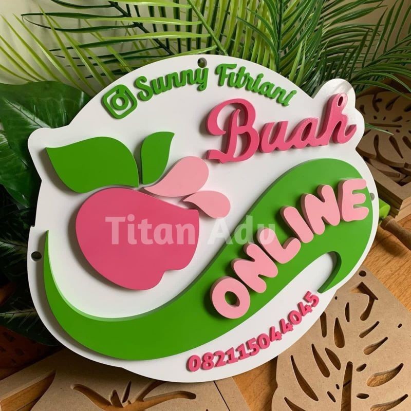 Custom Papan Iklan Logo Kayu / Logo Aesthetic / Logo Kayu / Logo kayu nyala/ Logo aesthetic custom