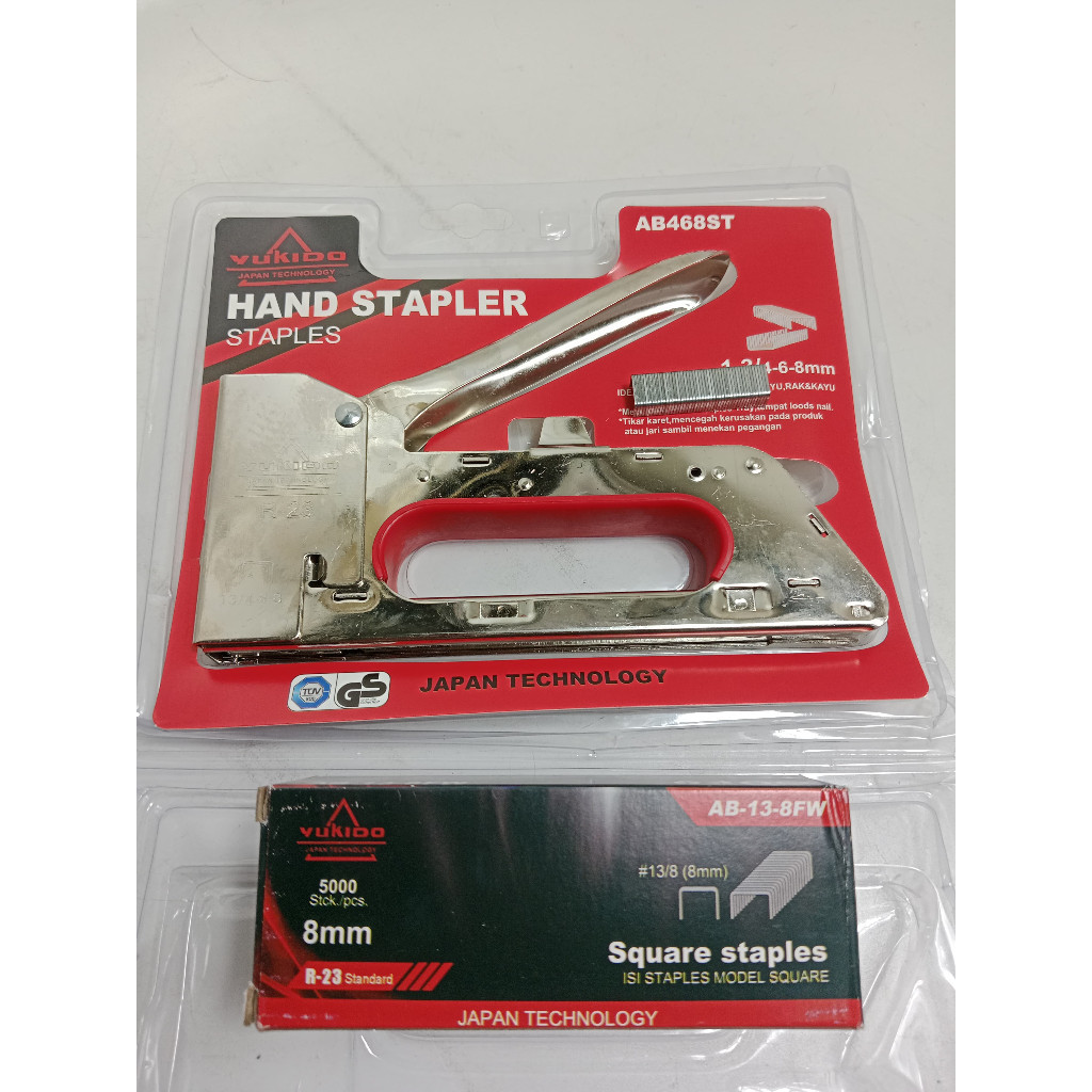 

Promo Paket Staples + Isi Refill Staples Tembak R23 Staples Manual Paket + Isi Refill Staples Gun Tacker Stapler Staples Perekat Powerfull original YUKIDO