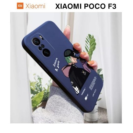 TERBATAS Casing Xiaomi POCO F3 ZORO One Piece Kartun Fashion Soft Case Premium - Biru