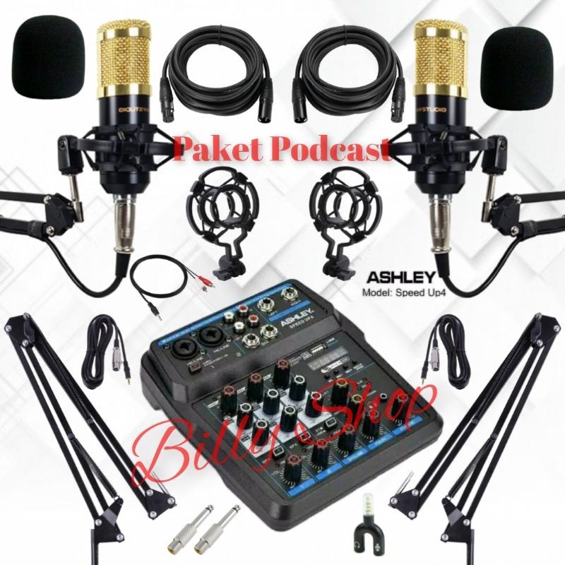 Paket Podcast 2 Orang / Paket Mixer / Paket 2 Mic BM 800 SOUNDCARD