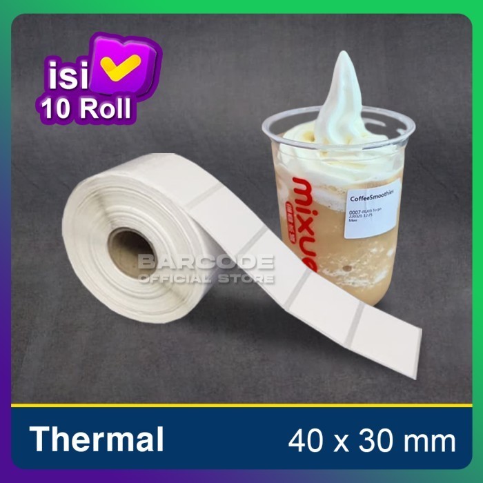 

Paket 1 Slop Label Mixue Thermal 40 x 30 Stiker 40x30 mm 1 Line -TMA69