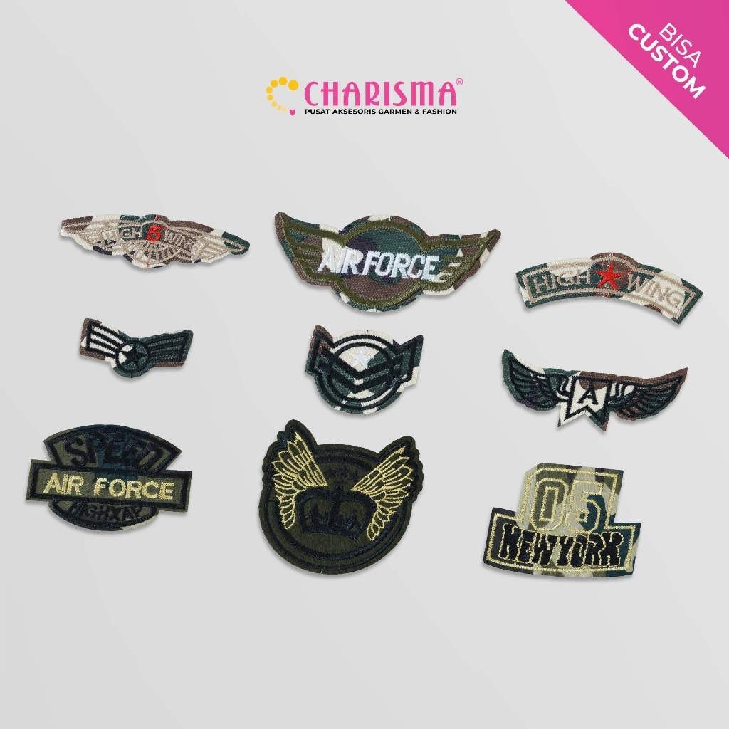 Charisma Patch Bordir Army Motif 1 - Aksesoris Emblem Pakaian / Stiker Pakaian Bordir