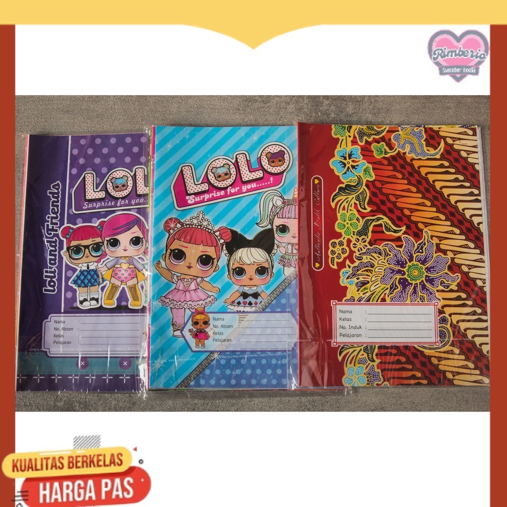 

sampul Buku Ukuran Boxy isi 20 lembar Model Baru