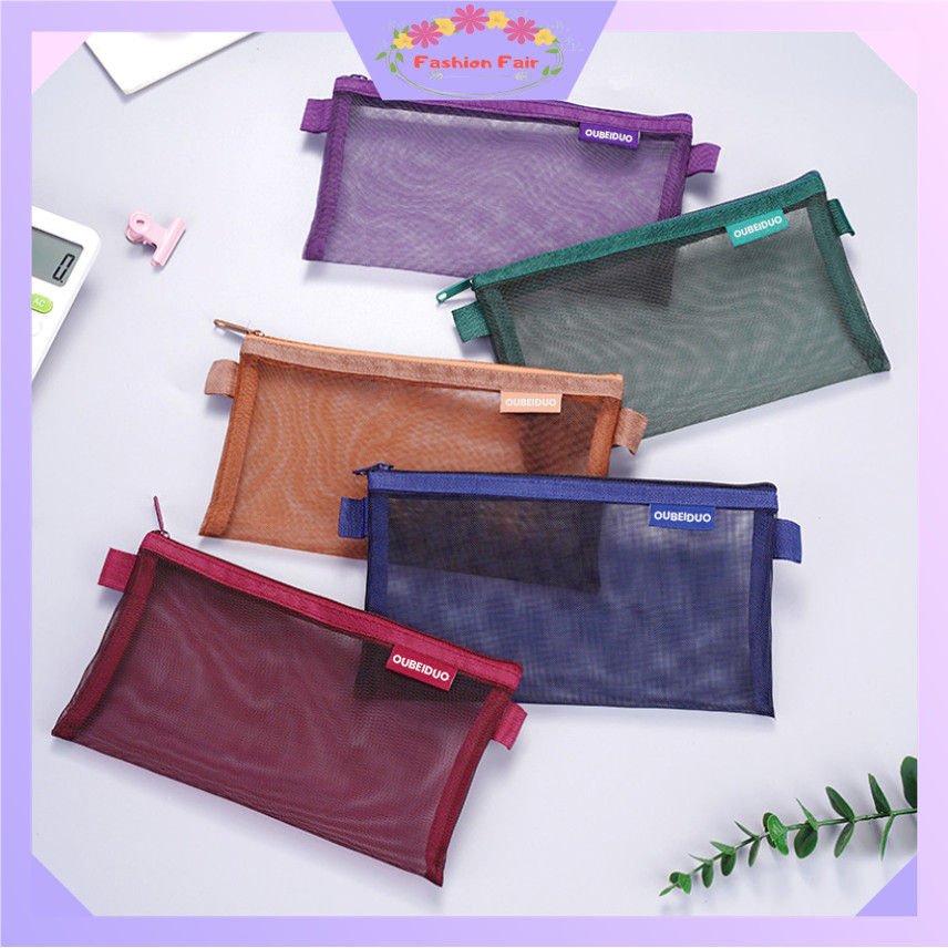 

FASHION FAIR S6227 Kotak Pensil Jaring Transparan / Pouch Resleting Kapasitas Besar / Tempat Pensil Sekolah Anak / Kotak Pensil Jaring