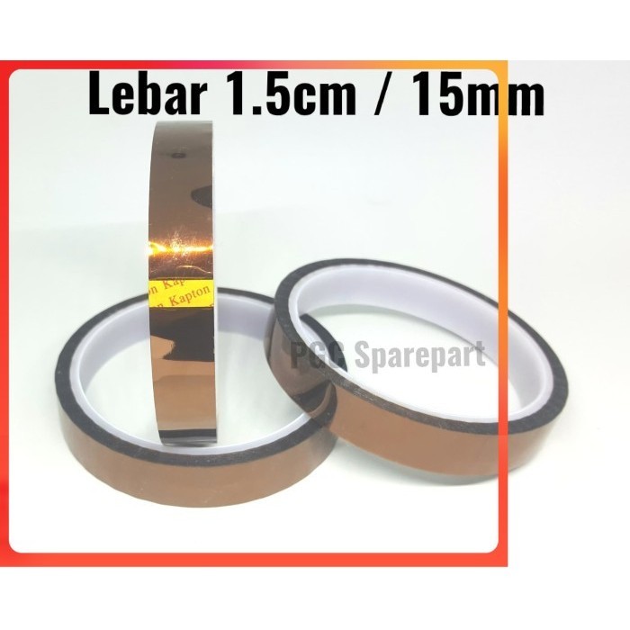 

Lakban Tape Kuning Anti Panas 1.5cm Isolasi Solatip Isolatip 15mm