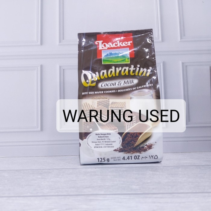 

Loacker Quadratini 125gr wafer All Varian - Cocoa & Milk