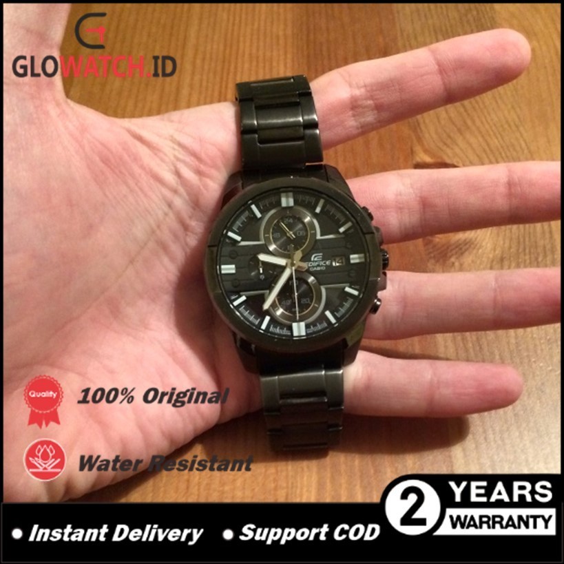 [Promo] Jam Tangan Pria Edifice EFR-543BK-1A8 / EFR543BK1A8 Stainless Steel Strap Original Casio (Ga