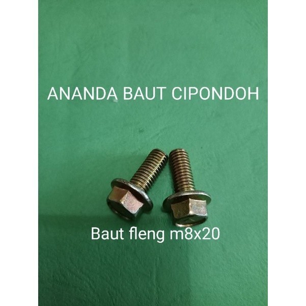 Baut flengbolt 8x20 panjang 2cm kunci 12