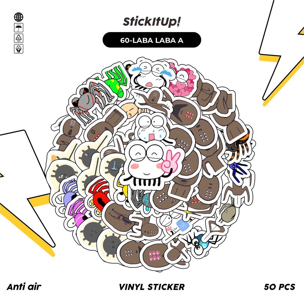 

COD✨ 50 Pcs Stiker Pack Graffiti Motif Kartun Hewan Laba-Laba Lucu Lucu Aesthetic Vynil Waterproof untuk Freebies Sticker Buku Journal Casing HP Laptop