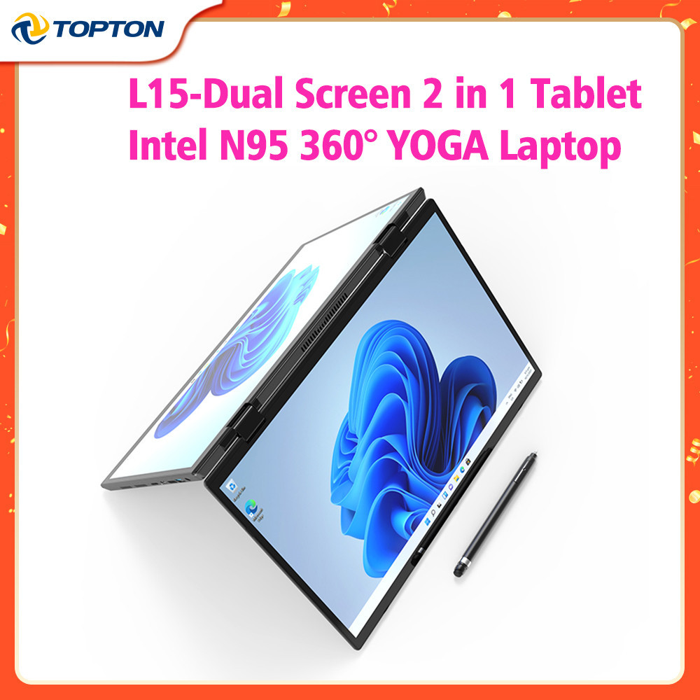 Topton L15 360° YOGA Mini Laptop Intel N95 Dual 10.5 Inch IPS Touch Screen Windows 11 2 in 1 Tablet 