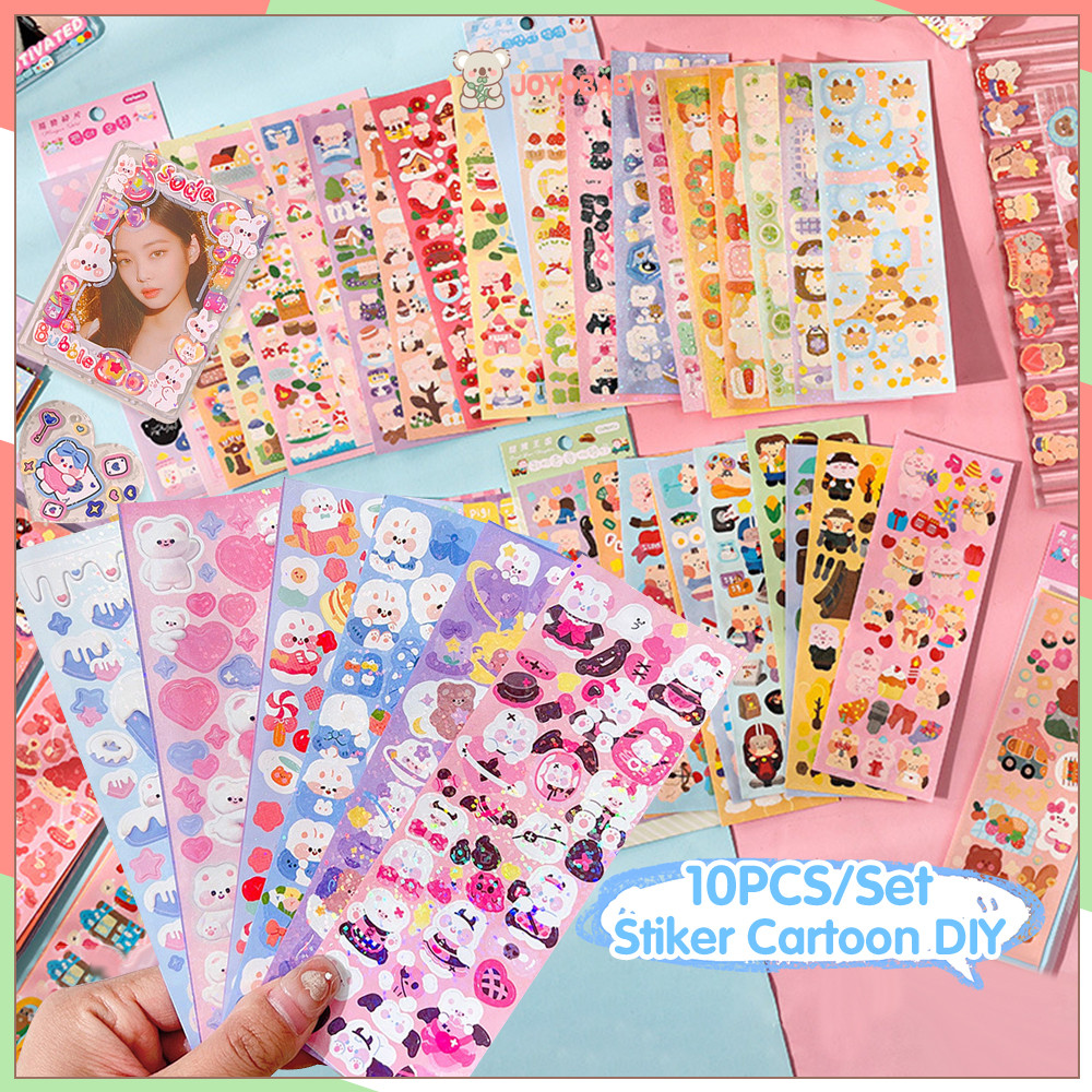 

Joyobaby 10pcs Stiker Keren Diy Diary Sticker Buku Jurnal Stiker
