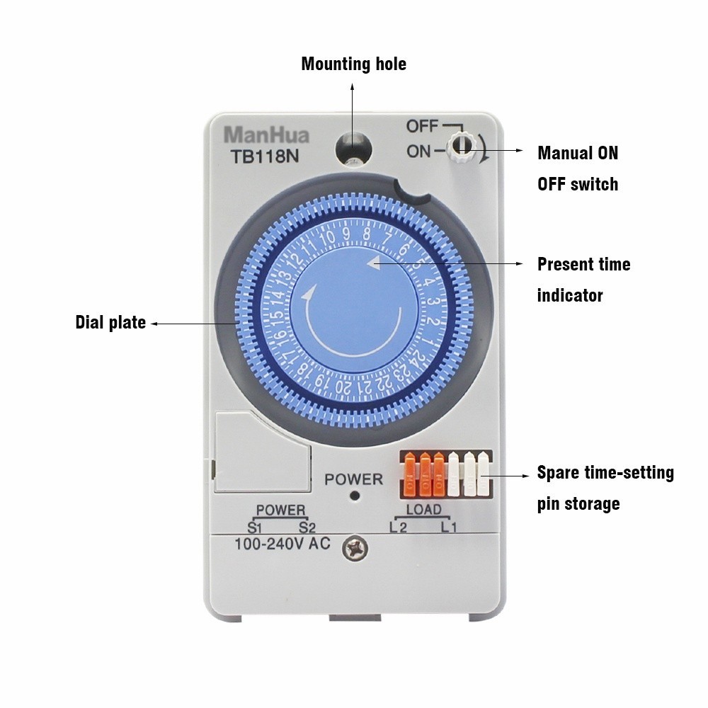 Panel Lampu Otomatis Time Switching SUL181 / Timer SUL181h Switch Analog / Timer Analog TB118N  Swit