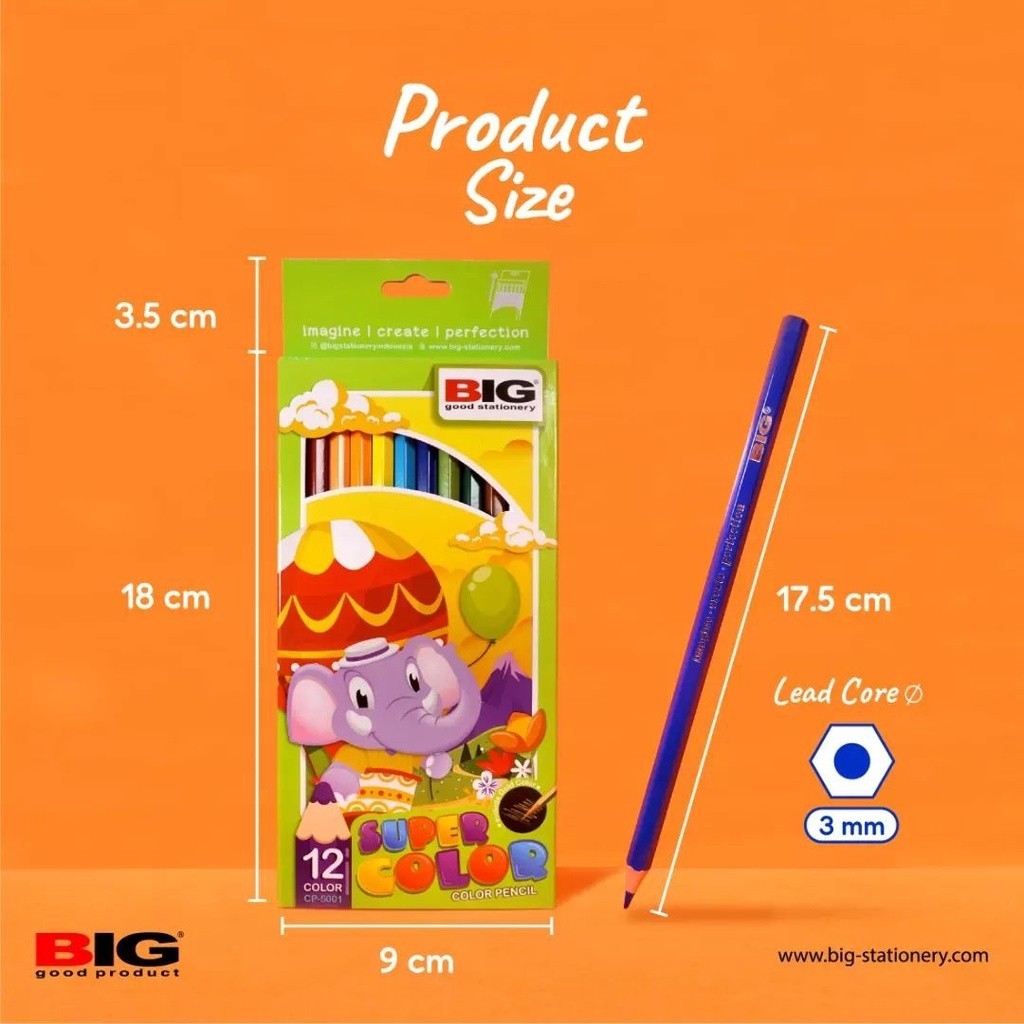 

Pensil warna Panjang isi 12 biji Safe For Children NON TOXIC